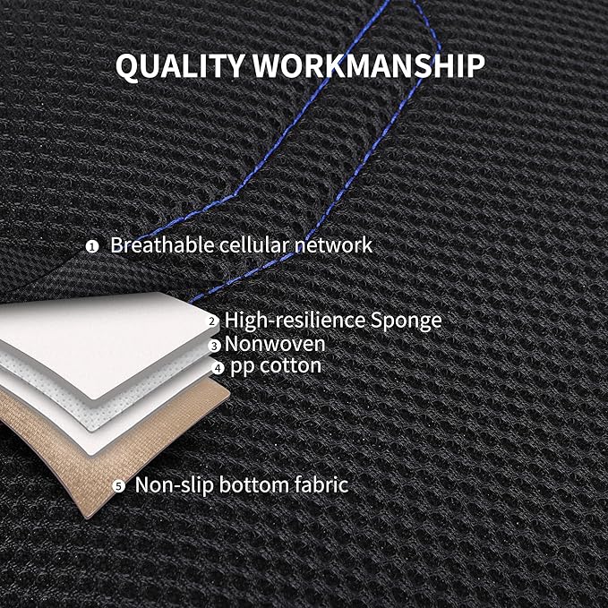 Seat Covers,Sport and Breathable Car Seat Covers,Anti-Slip Universal Fit Car Seat Covers Full Set for Cars Sedans SUV and Tru