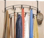 LYNK Professional® Home™ Over Door Hooks Rack - 9 Hook Over Door Hanger - Over Door Towel Rack - Hanging Towels or Clothes - 