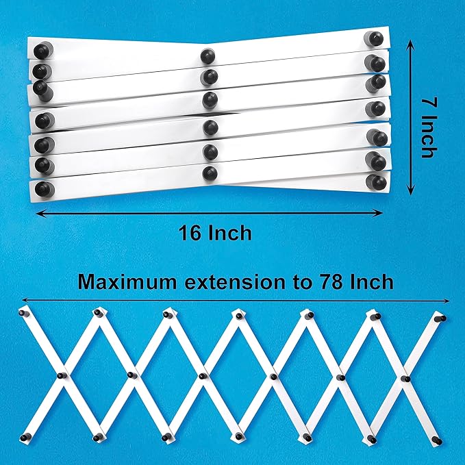 SKOLOO Hat Rack for Wall with 20 Hooks, Solid Wooden, Modern, Expandable Coat Rack Wall Mount for Coats, Hats, Bags, Baseball