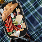 SIYUAN Picnic Basket with Handle 22L Collapsible Grocery Shopping Basket Portable Folding for Travel Camping Reuasble Market 