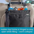 High Road Large TrashStash Hanging Car Trash Can Garbage Bag with Push-Close Lid and Waterproof Bin for Cars, SUVs and Trucks, Holds 4.5 Gallons of Car Trash