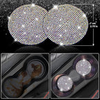 CAR PASS Bling Diamond Leather Seat Covers Sets 12pcs