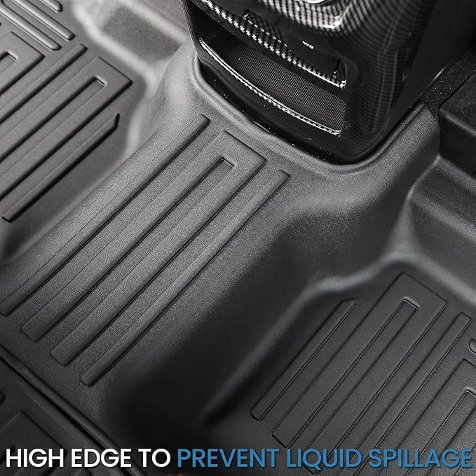 Floor Mats for 2020-2025 2026 Ford Explorer 6 Seats Captain Chairs Car Mat Accessories, All Weather TPE Cargo Mat Backrest Mat Active/ST Line/ST/Platinum(6 Seats Floor Mats+2-in-1 Cargo Mat)