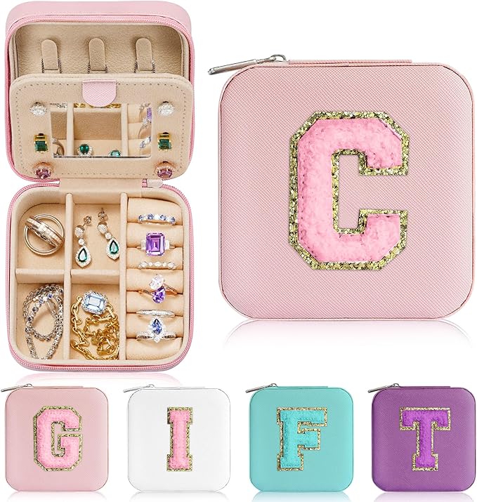 Parima Travel Essentials for Women Jewelry Box, Travel Accessories for Teen Girls Trendy Stuff | Necklace Organizer Earrings 