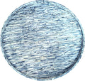 i-lan 17-inch Mother of Pearl Lazy Susan – Blue Brick Pattern Rotating Turntable with Smooth Spin, Large Decorative Tray for 