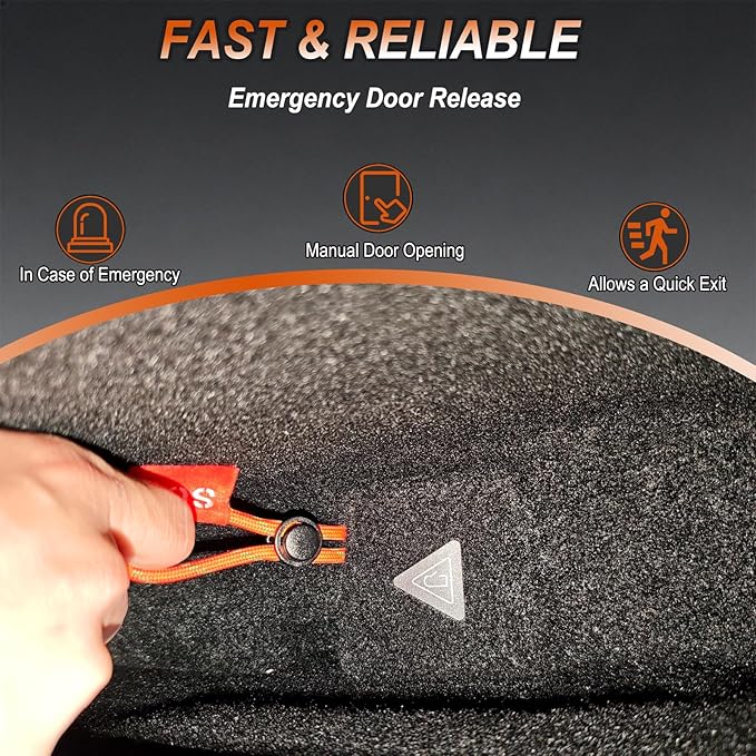 Emergency Door Release Strap for Tesla,Emergency Escape Handle for Tesla Model Y 2020-2026 & Model 3 2024-2026,Handmade Nylon