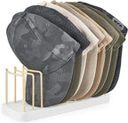 Mkono Hat Organizer for Baseball Caps, Hat Holder for 10 Baseball Caps, Tabletop Hat Rack Stand Storage Display Cap Organizer