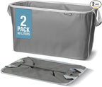 CleverMade Collapsible Laundry Basket 2 Pack – 60L (16 Gal) Foldable Clothes Hamper with Reinforced Handles, Space Saving Fab