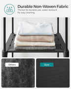 SONGMICS Closet Wardrobe, Portable Closet for Bedroom, Clothes Rail with Non-Woven Fabric Cover, Clothes Storage Organizer, 5