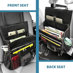 Elantrip Car Front Seat Organizer, Back Seat Storage with Adjustable Straps Truck Seat Organizers for Delivery Drive, Office File, Passenger Seat