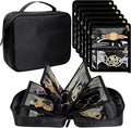 Travel Jewelry Organizer Case,Jewelry Bags for Traveling, Jewelry Binder with 24 Pcs Clear Zipper Velvet Pouches for Storing 