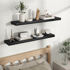 Fun Memories Floating Shelves for Wall, Rustic Wood Wall Mounted Shelves for Bathroom, Bedroom, Living Room & Kitchen, Storag