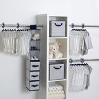 Delta Children Nursery Storage 48 Piece Set - Easy Storage/Organization Solution - Keeps Bedroom, Nursery & Closet Clean, Nav