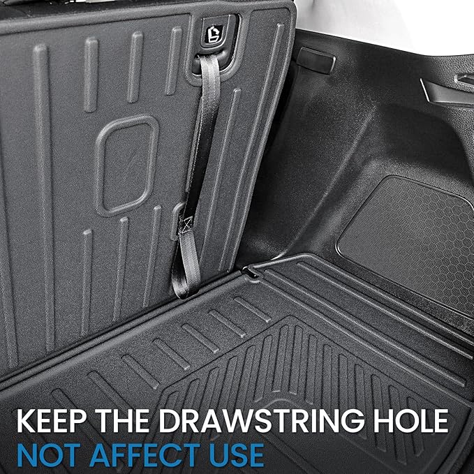 Cargo Mat for Honda Pilot 2026 2025 2024 2023, All Weather TPE Trunk Mat with Backrest Mat Left Storage Tray Mat Car Accessories for Pilot (Cargo Mat with Backrest Mats)