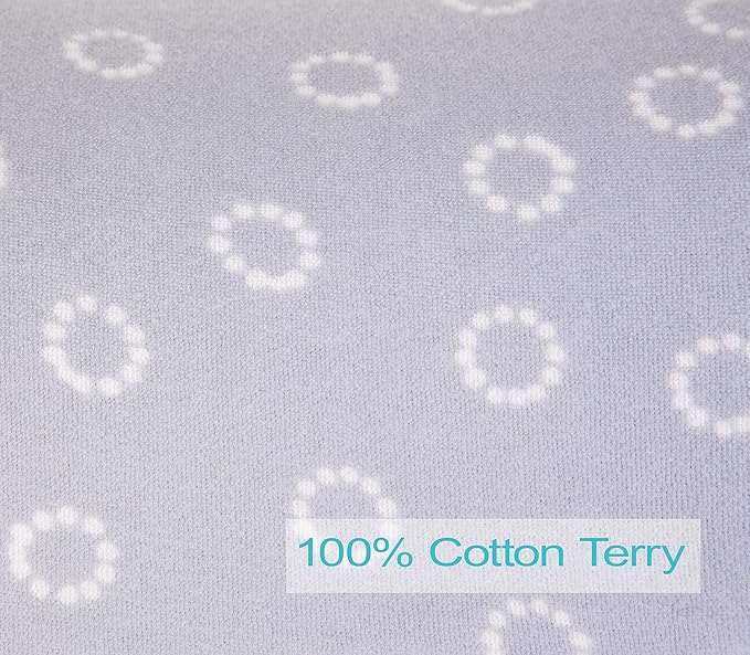 Niko Easy-Wash Children's Car Seat Cover & Liner - Gray Cotton Blend Terry - Fits Most Toddler Car Seats - Universal Fit - Wa