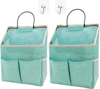 2pcs Wall Hanging Storage Bag,Wall Hanging Organizer Bags with Pockets, Wall Organizer Storage for Dormitory Bathroom Bedroom