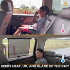 EcoNour Car Window Shades (4 Pack) | Retractable Roller Sunshade for Kids | Baby Window Shades for Offers Impeccable Sun Protection | Curtain Shades for Privacy Blackout | 15"x17"