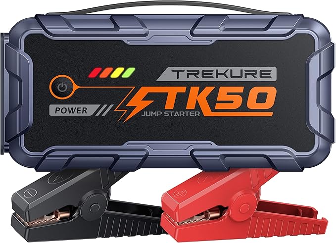 TREKURE Car Battery Jump Starter 8000A 26800mAh, Portable Car Jump Starter for All Gas and 12L Diesel Engines, Power
