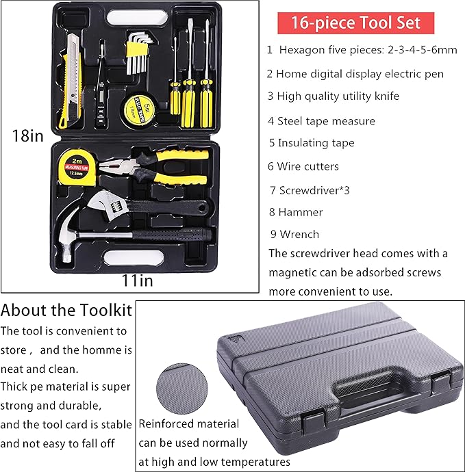 Car Emergency Roadside Kit - Roadside Assistance Emergency Kit, Car Emergency Kit with Jumper Cables, Safety Kits for Cars,Fo