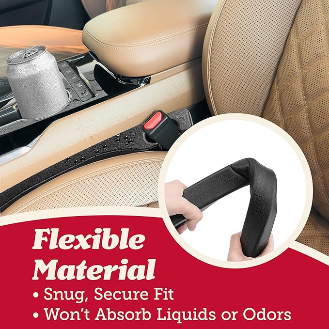 Lusso Gear Car Seat Gap Filler (2 Pack) - Stop Dropping Between Seats - Universal Fit for Car, Truck, SUV - Block the Gap between Seat Console