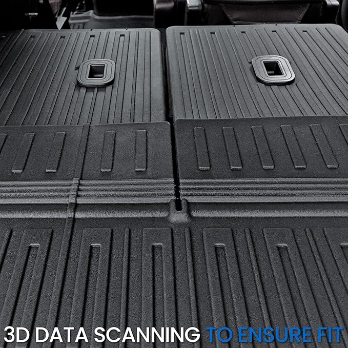 Cargo Mat Backrest Mats for 2018-2024 Ford Expedition/Lincoln Navigator 7/8 Seat(Not for Max or L Model) Accessories, All Weather Cargo Liner Seat Back Cover(Cargo Mat+3rd Row Backrest Mats)