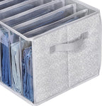 Zilink Upgraded Pants Organizer with Support Board Clear Jeans Organizer for Closet with 7 Grids Wardrobe Clothes Organizer f