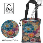 Car Trash Bag Hanging Blooming Flowers Car Trash Can Waterproof Garbage Bag Hanging for Car Back Seat