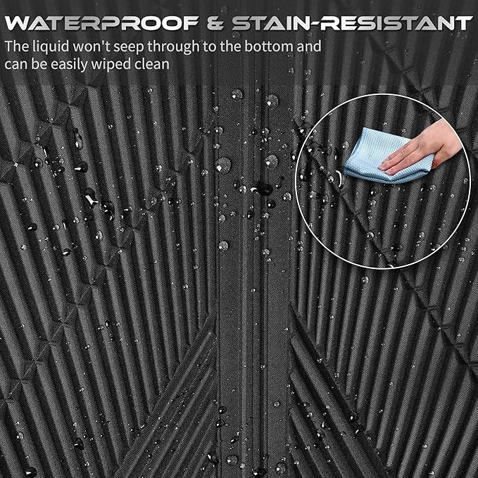 CAR PASS Waterproof Black Red Car seat Covers Front Seat Covers Neoprene Wetsuit,All-Weather Non-Slip Durable,Universal Fit f