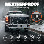 Mockins 49"x22"x7" Aluminum Hitch Cargo Carrier & 20 Cu Ft Waterproof Cargo Bag | 500 lbs. Capacity Hitch Basket | Lightweight Aluminum Cargo Carrier Kit for 2" Receivers w/Locks, Stabilizer & Straps