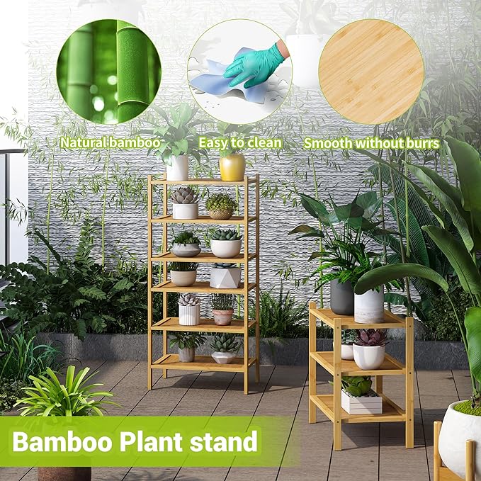 BMOSU 3-Tier Bamboo Small Shoe Rack Premium Stackable Shoe Shelf Storage Organizer for Hallway Closet Living Room Entryway Or