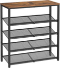 VASAGLE Shoe Rack for Entryway, 5-Tier Shoe Rack Organizer with Storage Shelves and Spacious Top, Freestanding, Adjustable, I
