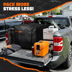 Mockins 30 CuFt Square Trailer Hitch Cargo Carrier Bag | 40"x40"x32" 500D PVC Weatherproof Cargo Bag for Hitch Carrier | Versatile Waterproof Truck Bed Storage Set w/Buckle Straps, Lock & Carry Bag