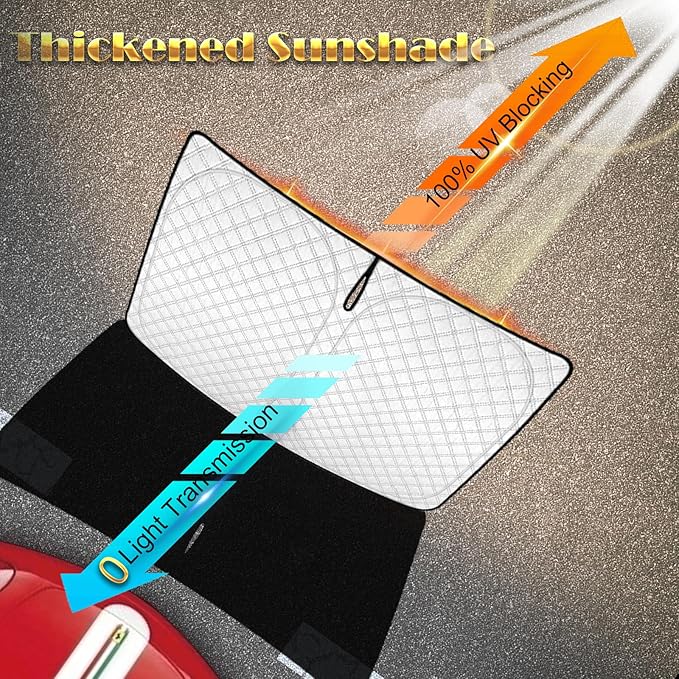 KMF 8pcs Thicken Car Window Shades for Hyundai Sonata Sedan 2015-2019 Accessories, Custom Windshield Sunshade Privacy Car Window Covers for Side Rear, Sun Visor UV Block and Blackout for Camping
