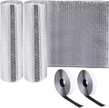 Frienda Rv Window Reflective Insulation Roll 16inch*10ft Double Aluminum Foil Heat Bubble Thermal Window Shade Door Cover Blackout for Garage Roof Travel Camper Skylight Shield