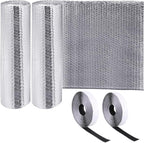Frienda Rv Window Reflective Insulation Roll 16inch*10ft Double Aluminum Foil Heat Bubble Thermal Window Shade Door Cover Blackout for Garage Roof Travel Camper Skylight Shield