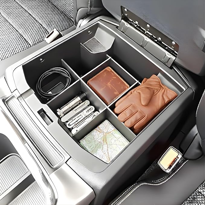 Vehicle OCD - Lower Center Console Organizer for Dodge RAM 1500 (2009-18), RAM 2500/3500 (2010-18), RAM 1500 Classic (2019-24) - Made in USA - not for console with CD player - SLX127