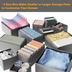 SpaceAid Drawer Organizer Clothes, 12 Pack Dresser Organizer Bins for Nursery, Closet Organization and Storage Dividers for C