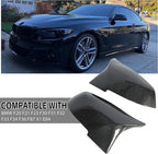 ECOTRIC Side Mirror Covers Door Mirror Cap Compatible with BMW F20 F21 F22 F23 F30 F31 F32 F33 F34 F36 F87 X1 E84 Rearview Replacement Carbon Fiber Style Pair