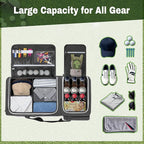 DSLEAF 2 Layer Golf Trunk Organizer with Bottom Shoe Space, Golf Car Locker for Men & Women, Holds 2-3 Shoes, Balls, Tees,