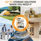 Cozy Essential Vacuum Storage Bags, 80% Compression Vacuum Seal Space Saver Plastic Packaging Bags for Clothes, Blankets, Pil
