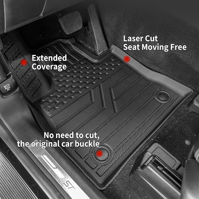 Floor Mats Compatible with 2020-2026 Ford Explorer 6 Seat Trunk Mat Cargo Liner TPE Back Seat Cover Protector 2025 Explorer Accessories (Fit 6 Seat,Trunk Mat with Backrest Mats+Floor Mats)