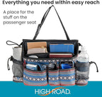 High Road SwingAway Front Seat Car Organizer for Daily Driving Essentials with Side Bottle and Cup Holders