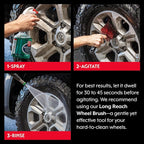 Griot's Garage Wheel Cleaner for All Finishes, Car Tire Rim Cleaning, Brake Dust and Grime Remover, PH Balanced, 11107, One G
