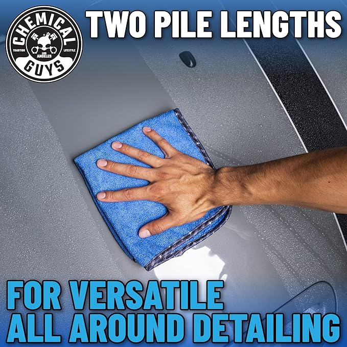 Chemical Guys Professional Grade Premium Microfiber Towels for Cars, Blue, 16" x 16", Ultra-Soft and Scratch-Free Car Detaili