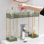 YCIA&DONE Bathroom Countertop Organizer Over The Faucet, Narrow Counter Organizers Above Sink, Table Mounted Faucet Sink Shel