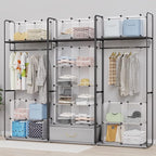 HOMIDEC Closet Organizers and Storage, 16 Cube Storage Organizer, Closet Organizer Bookshelf Cubes Shelves for Clothes, Bedro