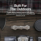 KeySmart Rugged - Multitool Key Holder for Keychain w/Bottle Opener and Pocket Clip, Organizer for Keys, EDC Keychains, Ring 