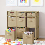 Cube Storage Organizer with Storage Bins Included - The Perfect Closet Organizers and Storage Solution. Includes 9 Storage Cu