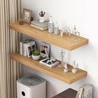 Dreamland 48" Floating Shelves for Wall, 12" Deep Thicker Oak Floating Shelves, Wall-Mounted Shelves for Bedroom, Living Room