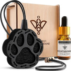 Wood Car Air Freshener — Handmade Car Air Freshener — Paw Designed Fragrance Oil Diffuser in Wooden Gift Box — Aromatherapy G